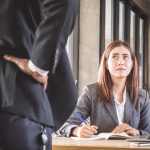 Aggressiveangry boss complaining asian business womancasual uniform in cafe office - HospitalityLawyer.com® Aggressive/angry boss complaining asian business woman(casual uniform) in cafe office