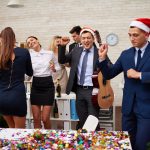 Business team partying hard - HospitalityLawyer.com® Colleagues are celebrating the end of the year