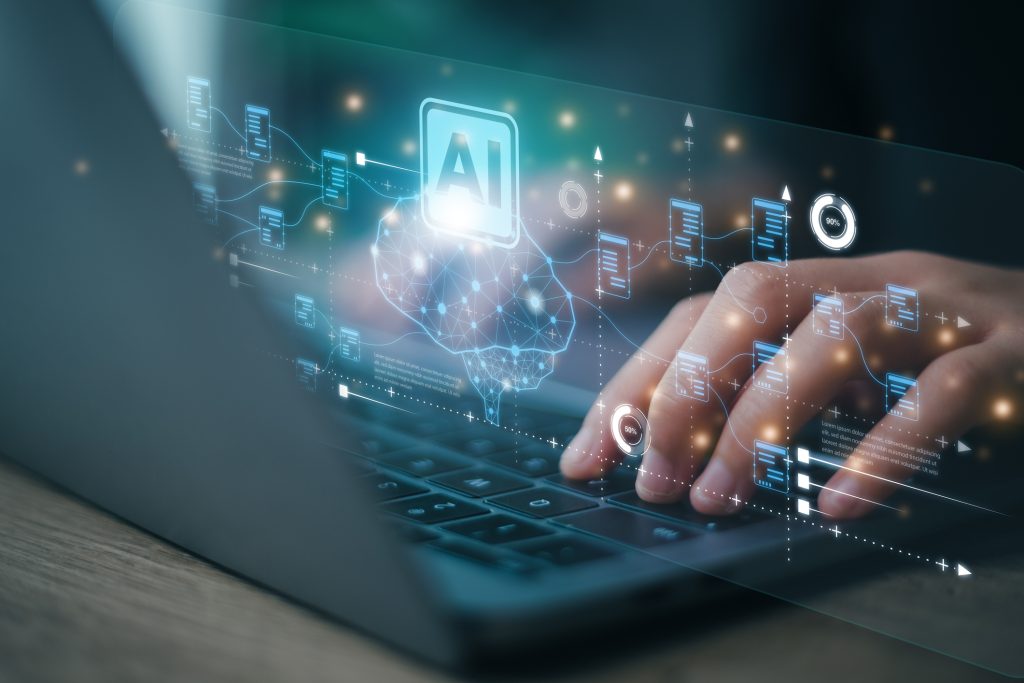 AI or Artificial intelligence concept Businessman using computer use ai to help business and used in daily life Digital Transformation Internet of Things Artificial intelligence brain AI - HospitalityLawyer.com®